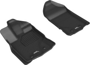 Ford Ranger Floor Mats - Front - 3D MAXpider - KAGU Series - Black - `19-`20